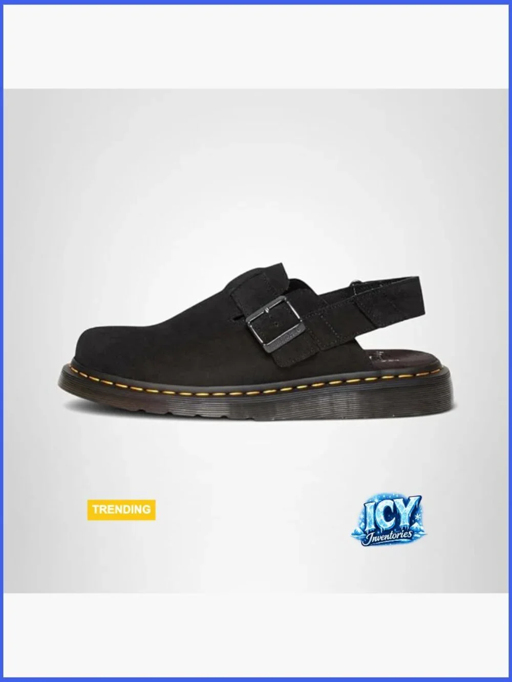 Men's Suede Slingback Mules with Platform Sole
